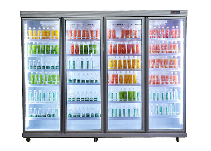 녹색 건강 직립 디스플레이 냉장고 상업용 음료 쇼케이스 냉장고 2250L