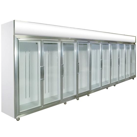 상점을 위해 유리제 문 콤팩트 냉장고 0 - 10 정도 동적인 냉각